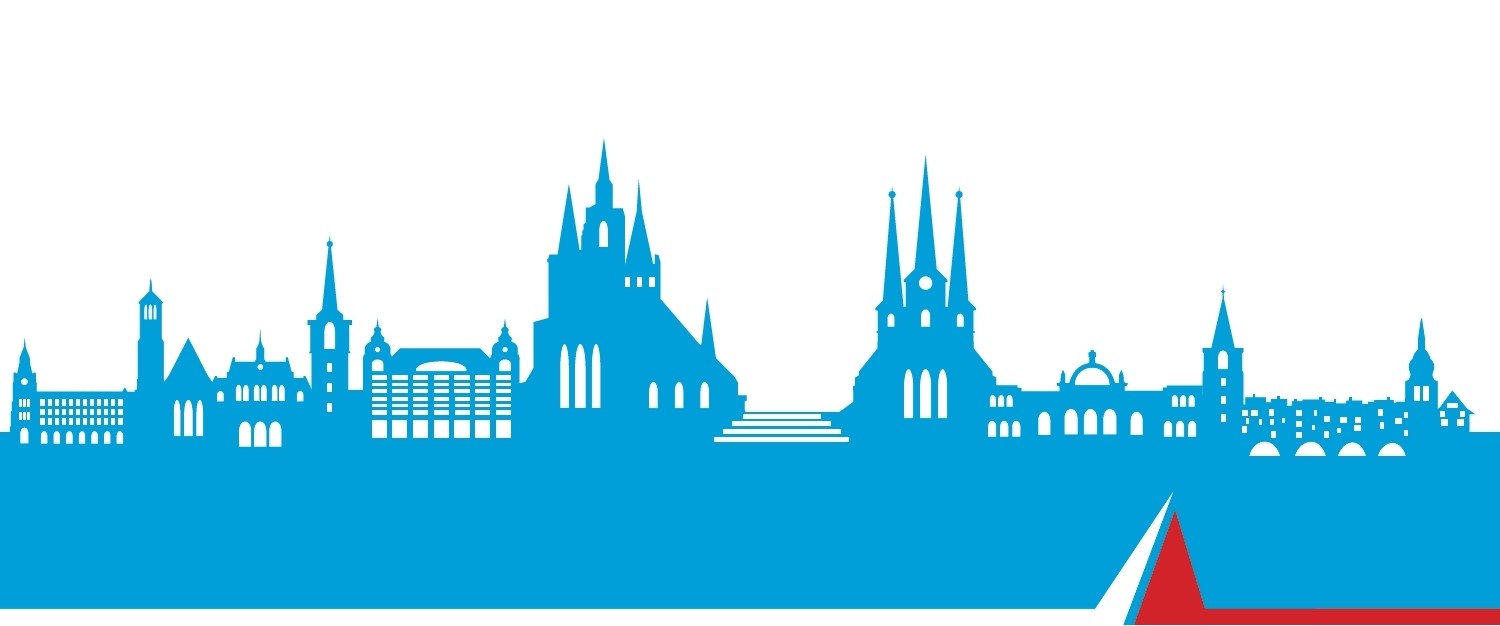 Silhouette der Stadt Erfurt